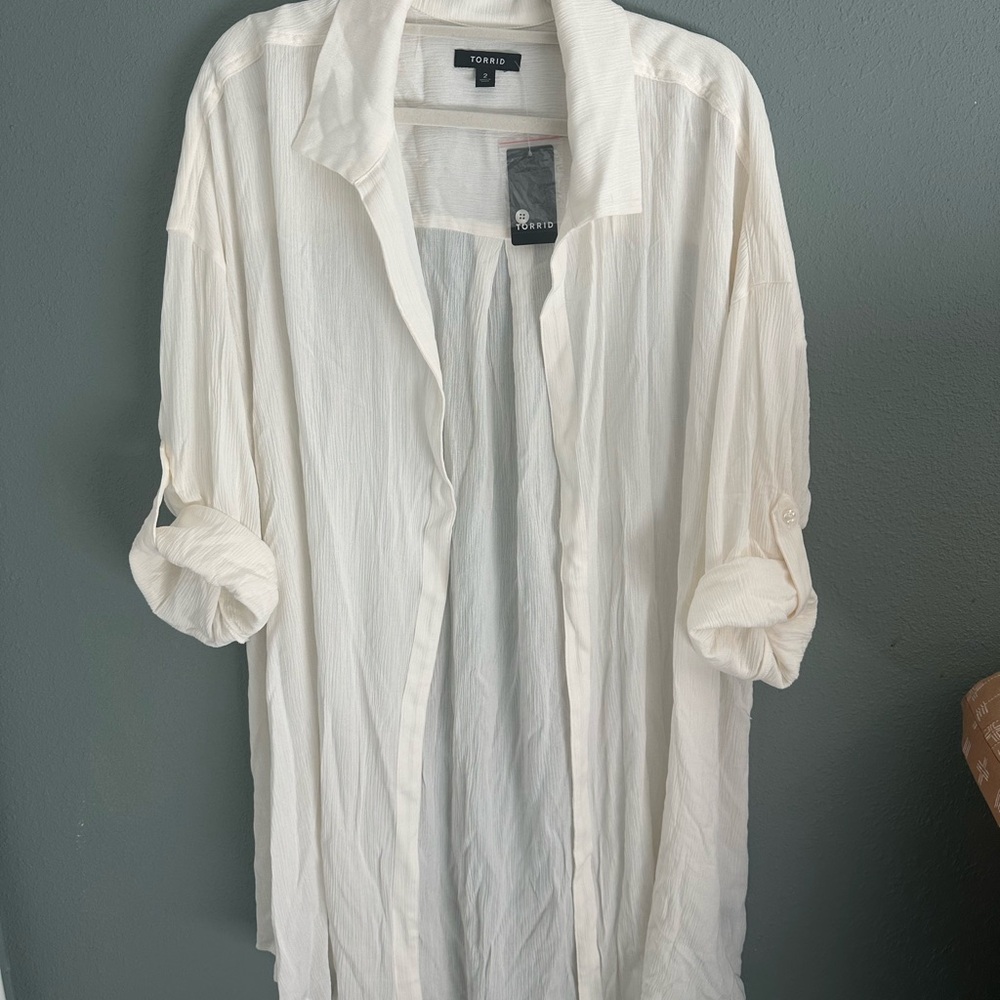 Torrid Open Front Gauze Kimono